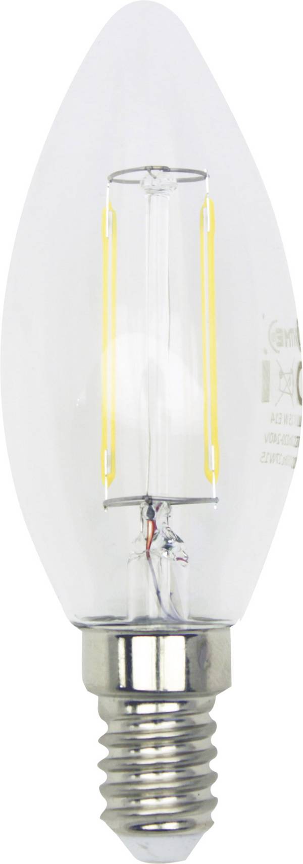 LightMe LM85264 LED (monochrome) EEC F (A - G) E14 Candle shape 5 W = 40 W Warm white (Ø x H) 35 mm x 97 mm dimmable, Filament 1 pc(s)