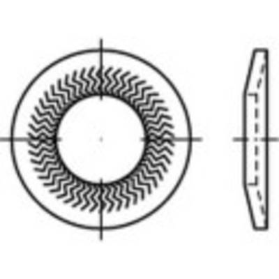 Detent-edged washers 12 mm 27.25 mm Spring steel zinc plated 100 pc(s) Alstertaler Schrauben & Präzisionsteile 159403