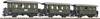 Liliput L340500 H0e set of 3 passenger cars Oechsle Railways