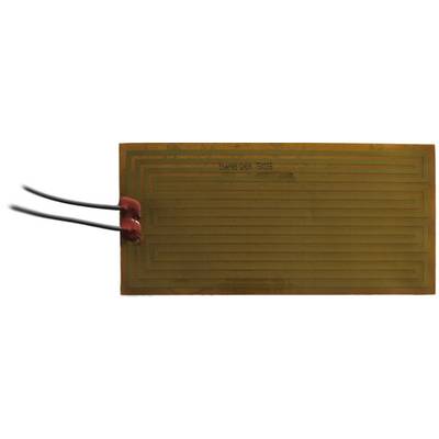 A rectangular, orange heating pad with two protruding black cables on the left. It is used for even heat distribution.