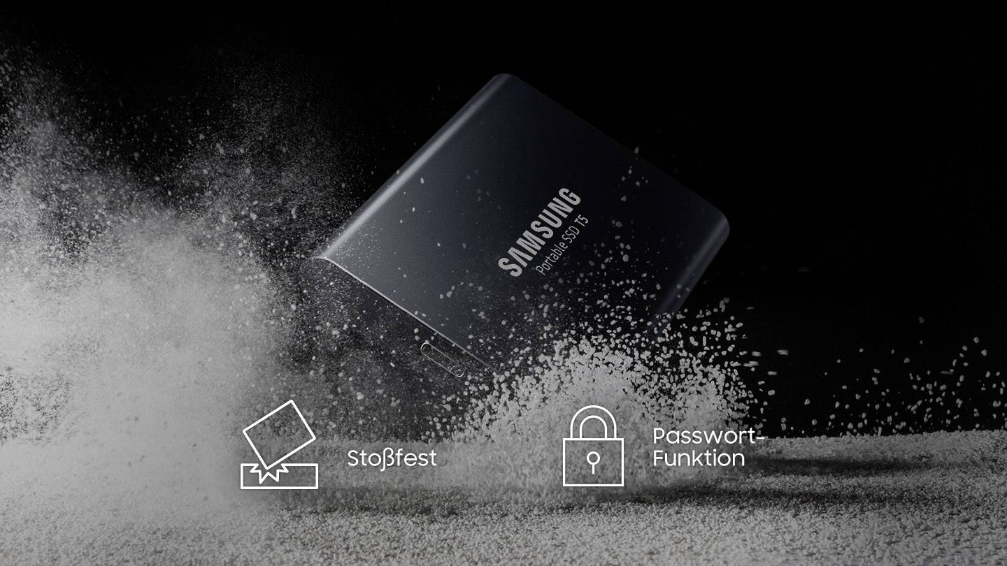 1TB 1 TB Samsung T5 Portable SSD USB 3.1 External SSD MU-PA1T0B/AM 