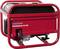 A red emergency power generator with the inscription 'Endress Professional GT Line', suitable for use during power outages.