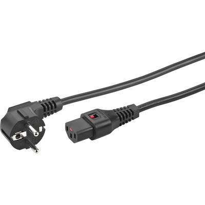 Monacor AAC-500IEC C13/C14 appliances Direct power supply cable  5.00 m Black 