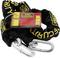 'Burg Wächter' Square Chain with black textile protection and metal chains. Suitable for securely locking objects.