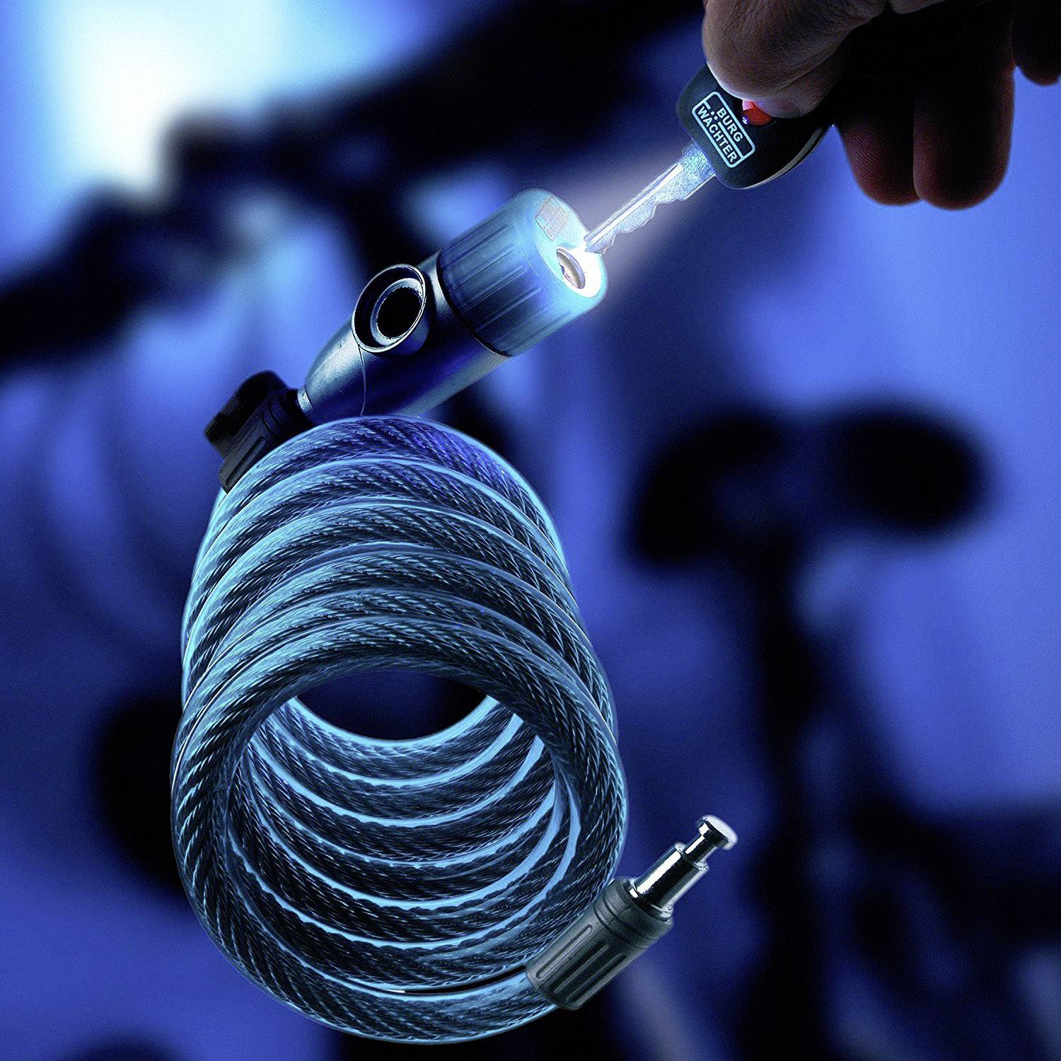 Burg Wächter 1345 150 L Spiral cable lock Colour-changing Key lock-6