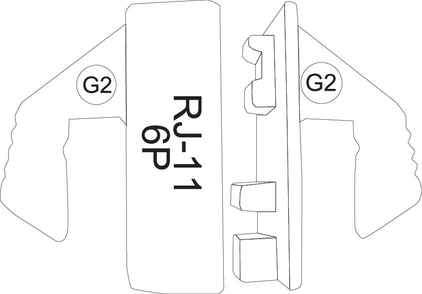 TOOLCRAFT Crimping Bits Crimp insert for Rj12/6P6C plug connector Suitable for brand (pliers): TOOLCRAFT PZ-500-1