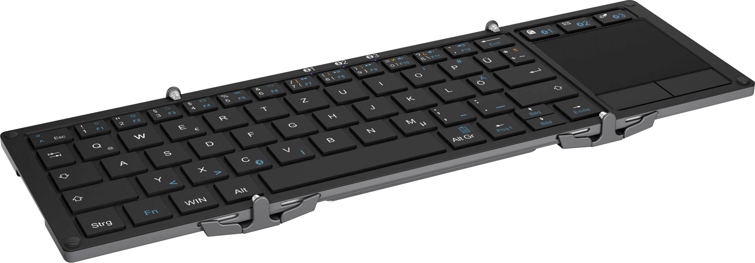 Keysonic KSK3220BT Bluetooth® Keyboard German, QWERTZ, Windows® Black