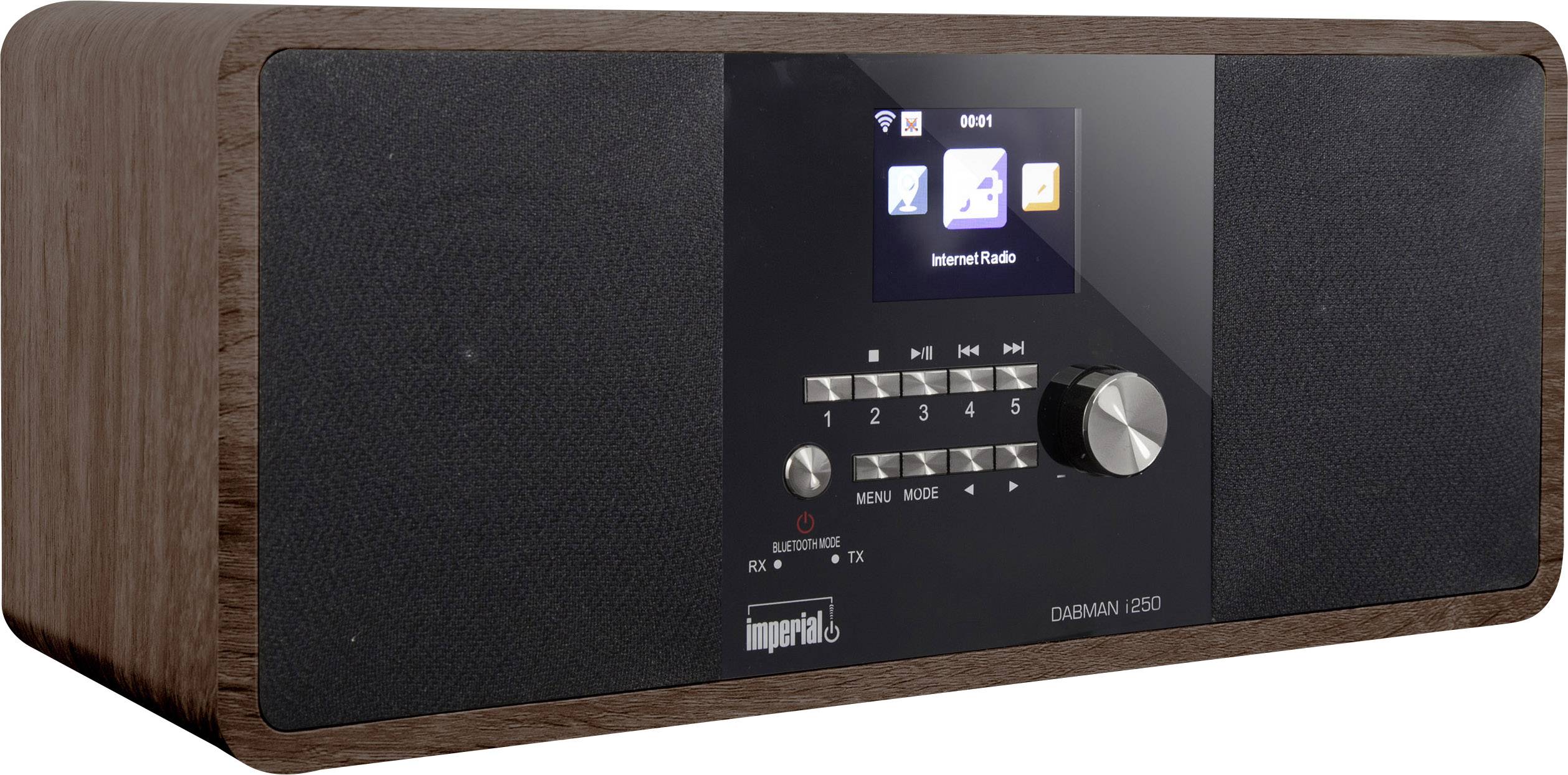 Imperial DABMAN i250 Internet desk radio DAB+, FM AUX, Bluetooth, USB, Wi-Fi, Internet radio Wood