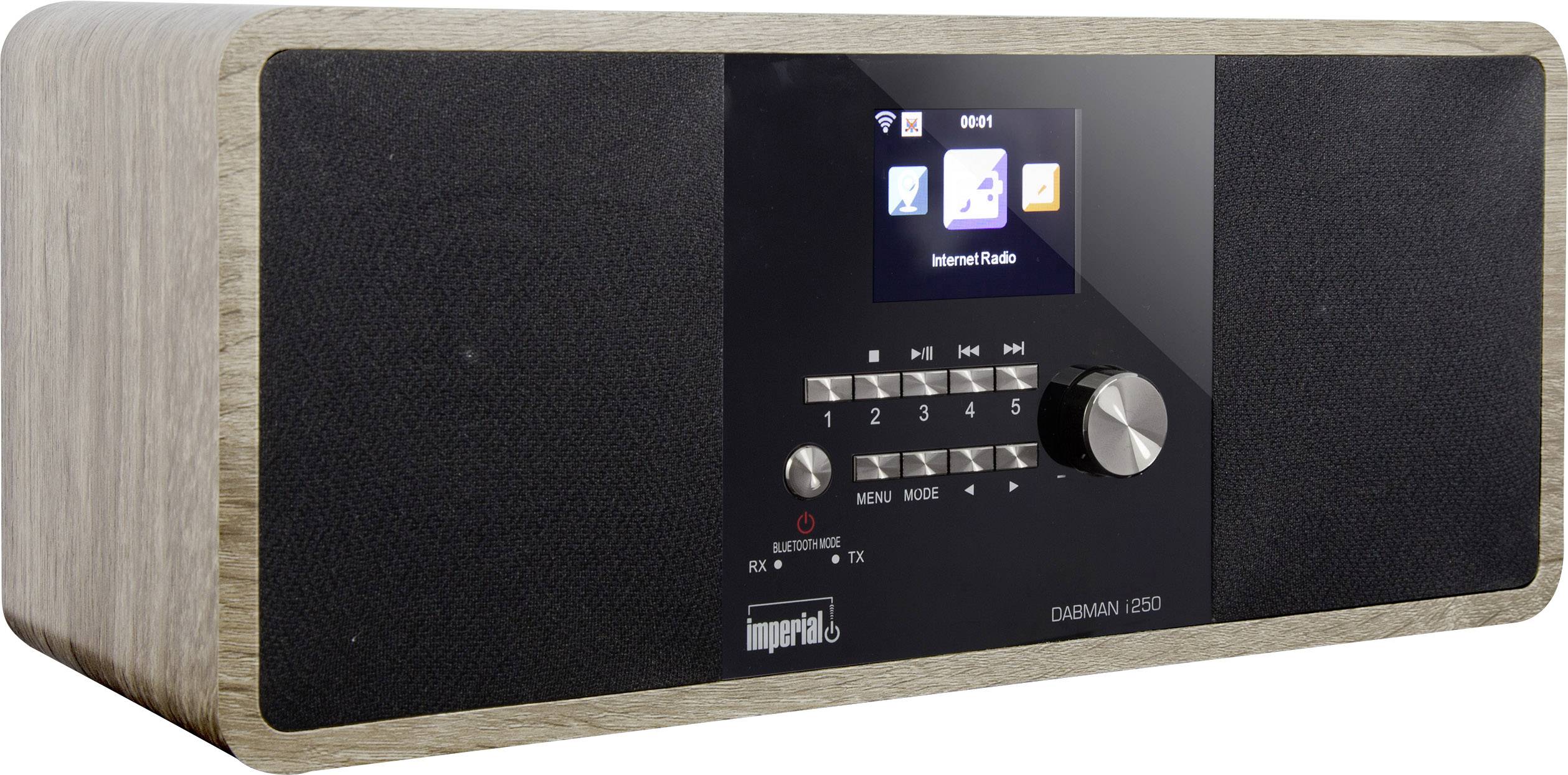 Imperial DABMAN i250 Internet desk radio DAB+, FM AUX, Bluetooth, USB, Internet radio Brown |