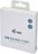 Packaging for an 'i-tec USB 3.0 Hub' with 3 USB ports and Gigabit Ethernet adapter. Contains product information and logos.