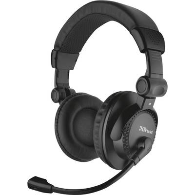 Trust Como PC  Over-ear headset Corded (1075100)  Black  Volume control, Foldable