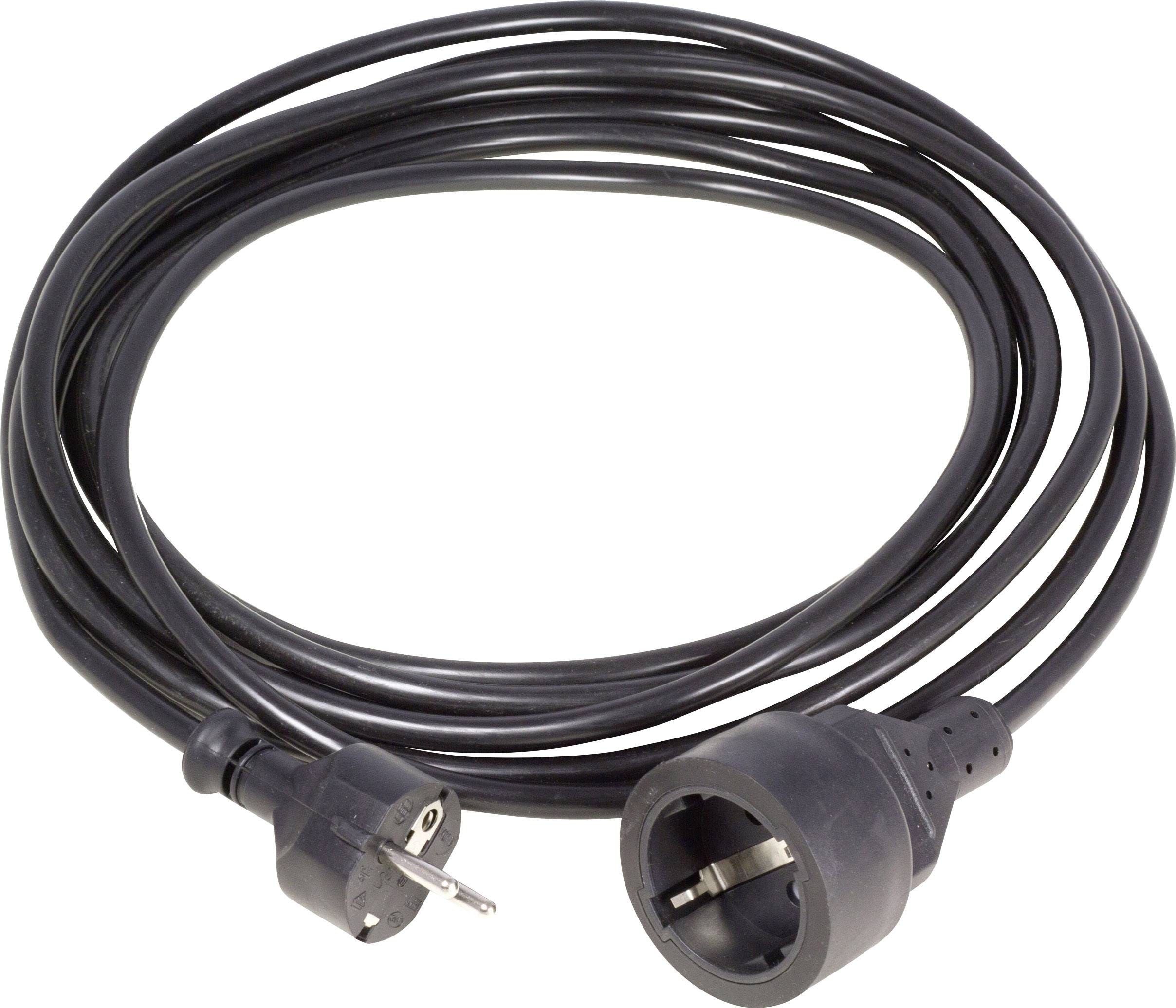 HAWA 1008293 Current Cable extension 16 A Black 3.00 m H05VV-F 3G 1,5 mm²