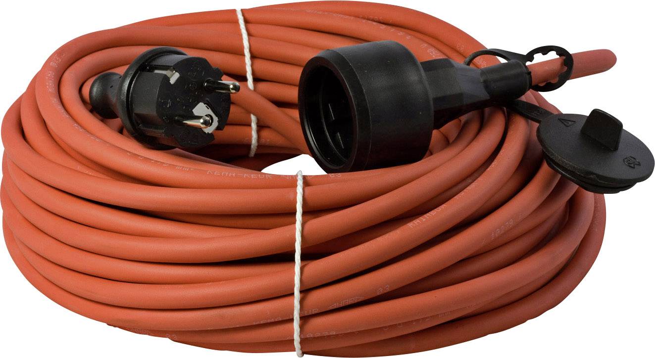 HAWA 10082101 Current Cable extension 16 A Red 10.00 m H07RN-F 3G 1,5 mm²
