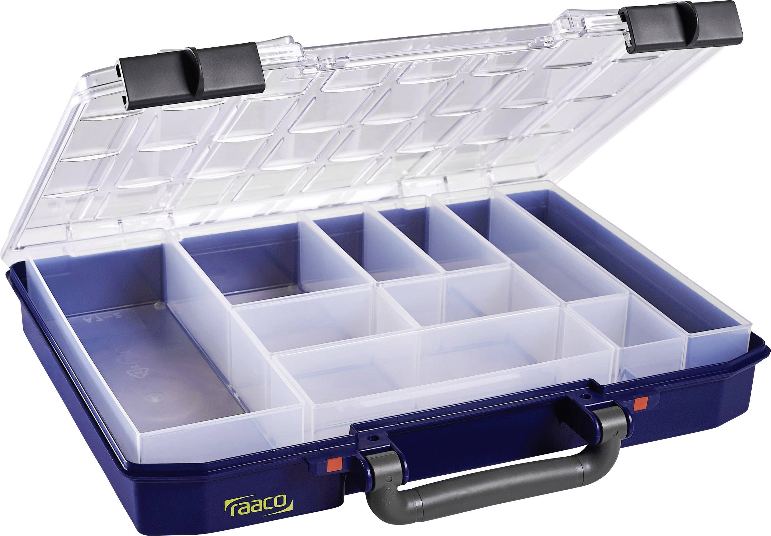 raaco CarryLite 55 4x8-10 Assortment case (L x W x H) 278 x 337 x 57 mm No. of compartments: 10 Content 1 pc(s)