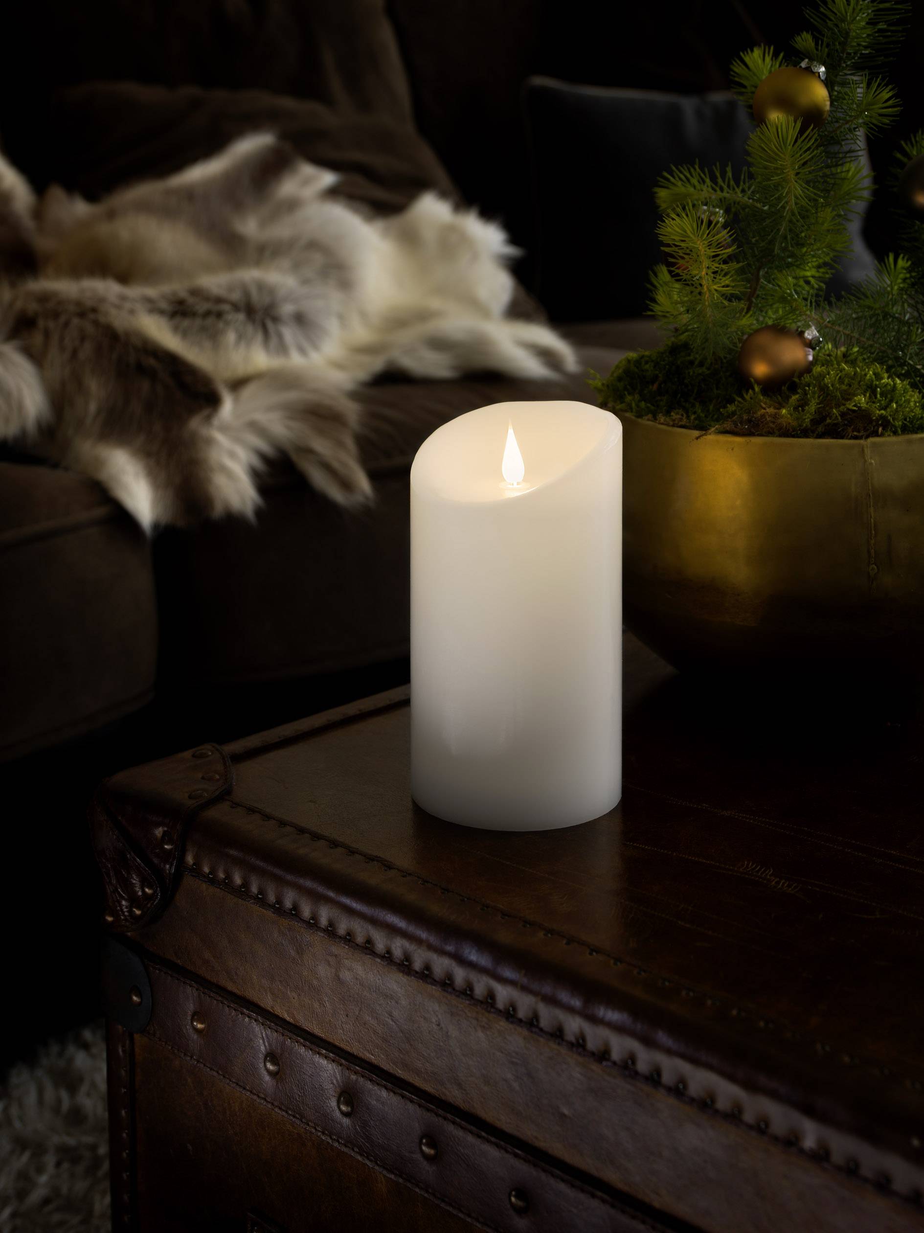 Konstsmide 1842-100 LED wax candle White Warm white (Ø x H) 100 mm x 180 mm-0