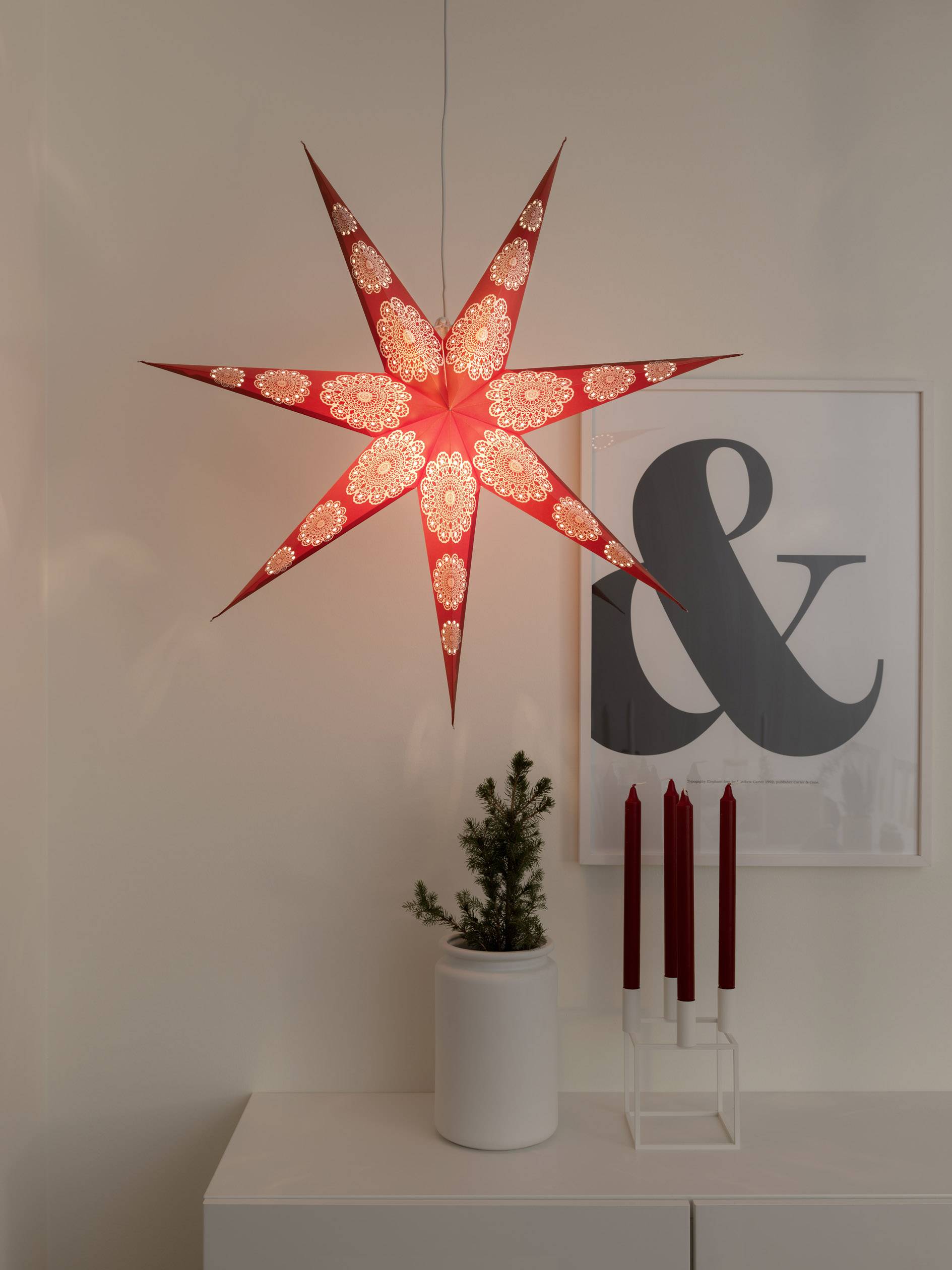 Konstsmide 2920520 Christmas star Light bulb, LED (monochrome) Red