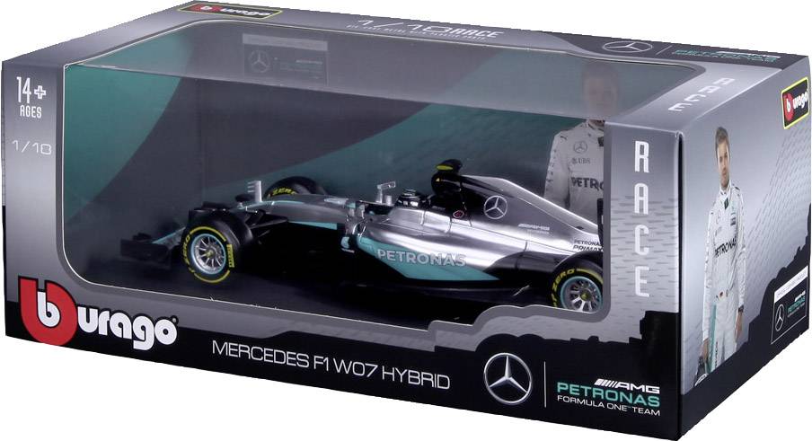 Bburago F1 Petronas W07 Lewis Hamilton 1:18 Model car Conrad.com