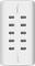 A white Belkin USB charger with ten USB ports, suitable for charging multiple devices simultaneously.