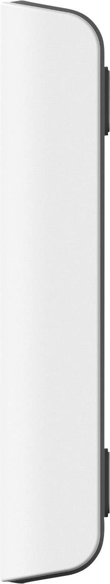 A closed, white foldable screen with rounded corners and a thin black border.