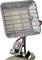 Gas patio heater with gas cylinder, metal grill and regulator, for mobile outdoor heating.