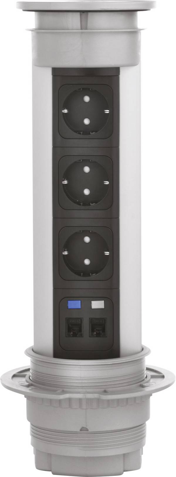 Kopp 939611010 Built-in power strip 3x Aluminium (anodised) PG connector 1 pc(s)