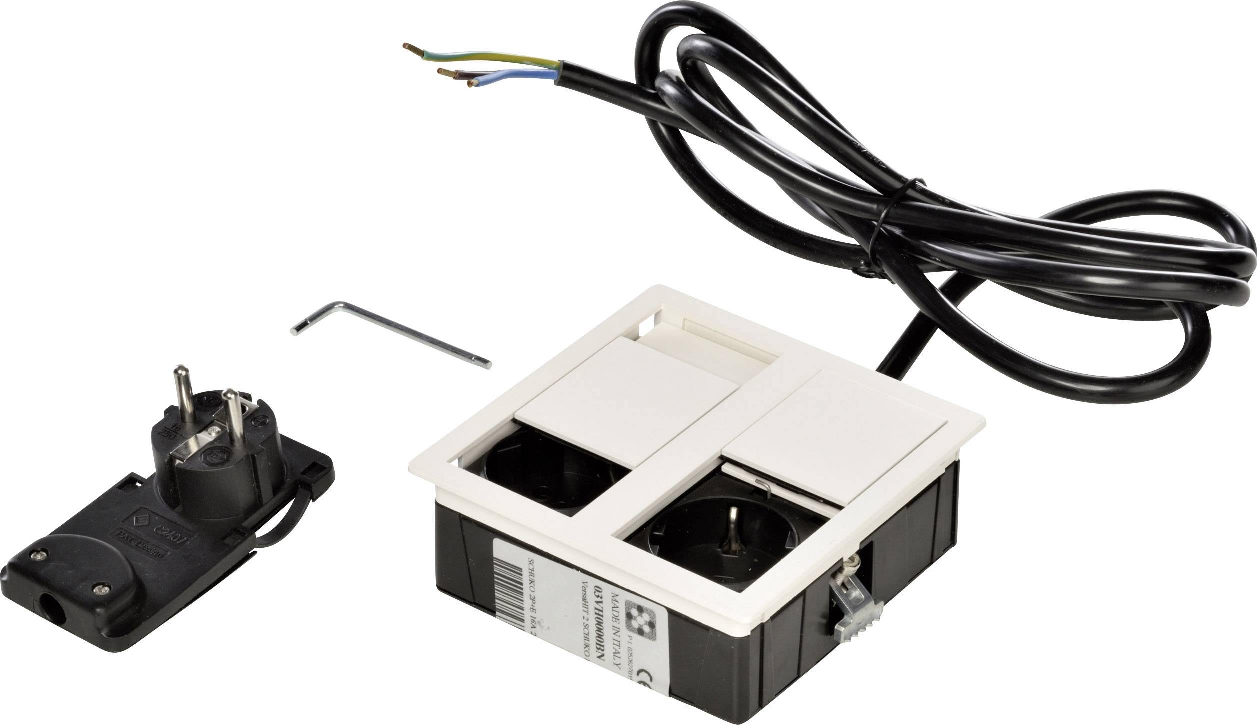 Kopp 939633016 Built-in socket strip 2x White 1 pc(s)