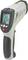 Infrared thermometer with LCD display shows 23.8°C and -3.8°C. Device has laser function, grey casing and red mode button.