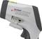 A grey infrared thermometer with a black handle and yellow display. It indicates temperatures from -50.0 to 1370°C.