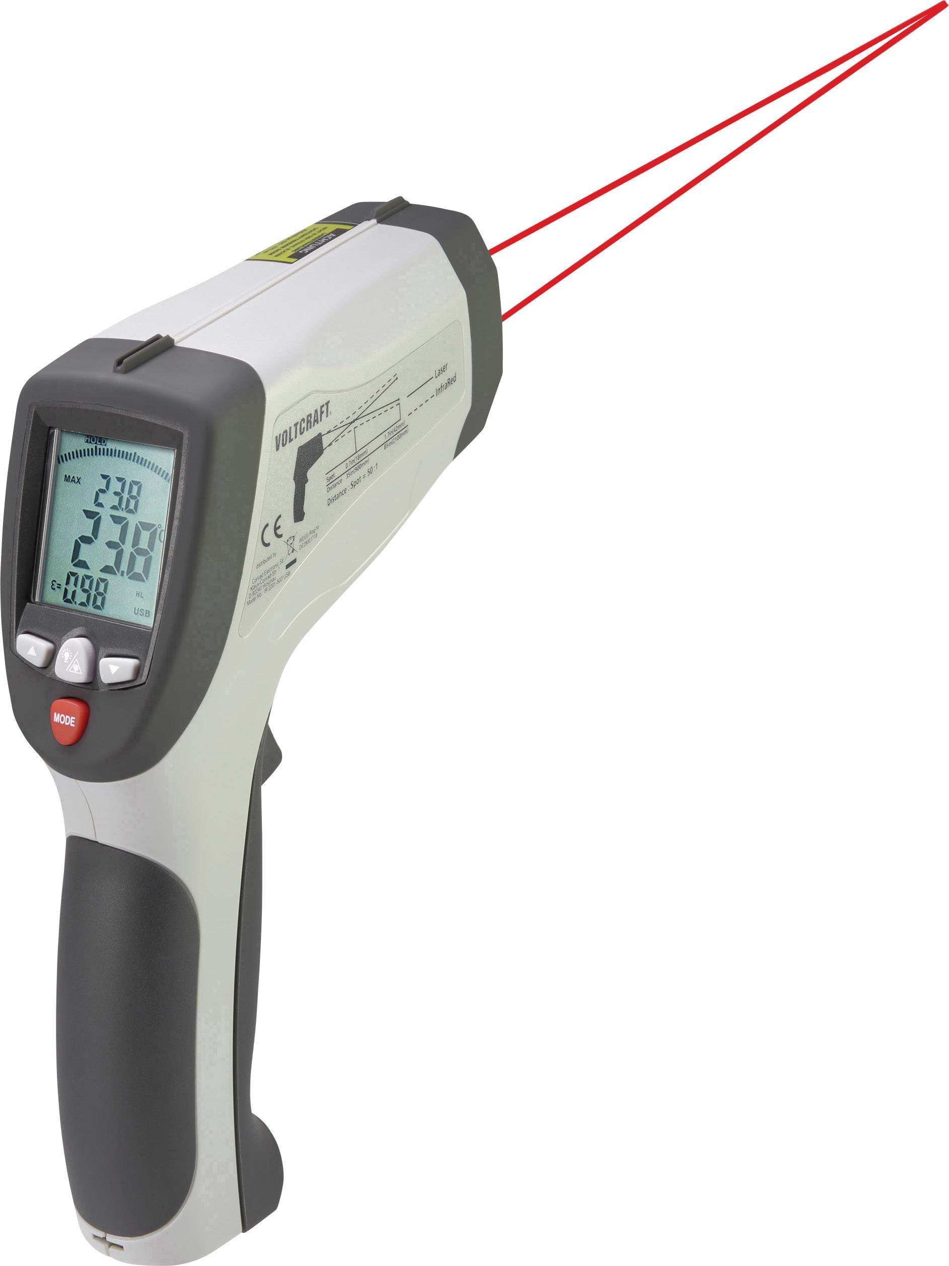 VOLTCRAFT IR 2201-50D USB IR thermometer Display (thermometer) 50:1 -50 - 2200 °C Pyrometer