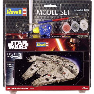 'Revell Model Kit' of the Millennium Falcon from 'Star Wars', including paints and brushes, difficulty level 3, scale 1:241.