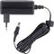 Black power supply with cable and plug for electronic devices.