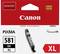 'Canon PIXMA 581 BK XL' ink cartridge in black, XL size. Packaging shows 'Genuine', 'ChromaLife100', suitable for Canon printers.