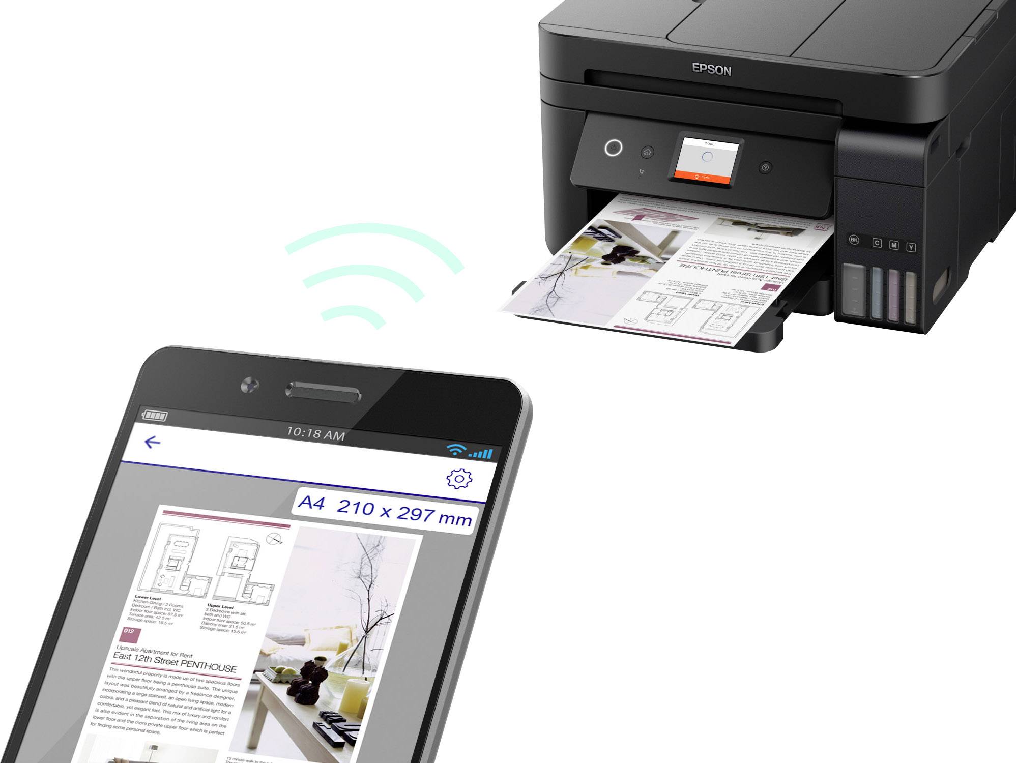 Epson Ecotank Et 4750 Colour Inkjet Multifunction Printer A4 Printer Scanner Copier F 4139