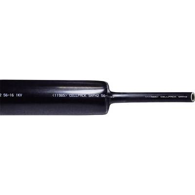 A black cable with white printing 'CELEPACK SHRINK 1KV'. The cable is used for insulation and protection of electrical conductors.