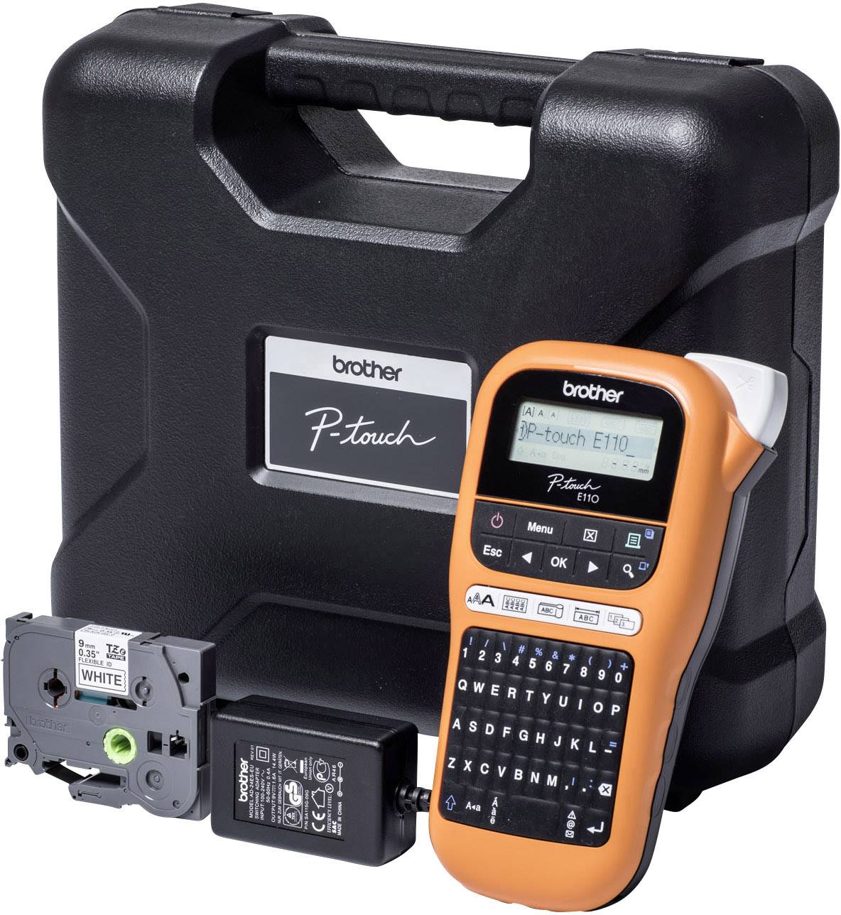 Brother P-touch E110VP Label printer Suitable for scrolls: TZe 3.5 mm, 6 mm, 9 mm, 12 mm