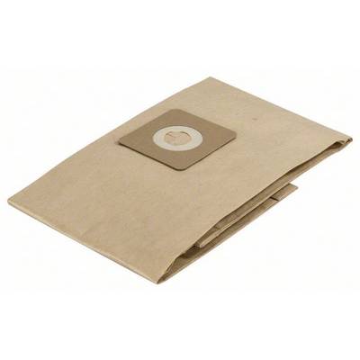 Brown paper vacuum cleaner bags, rectangular with a circular connection in the centre for vacuum cleaners.