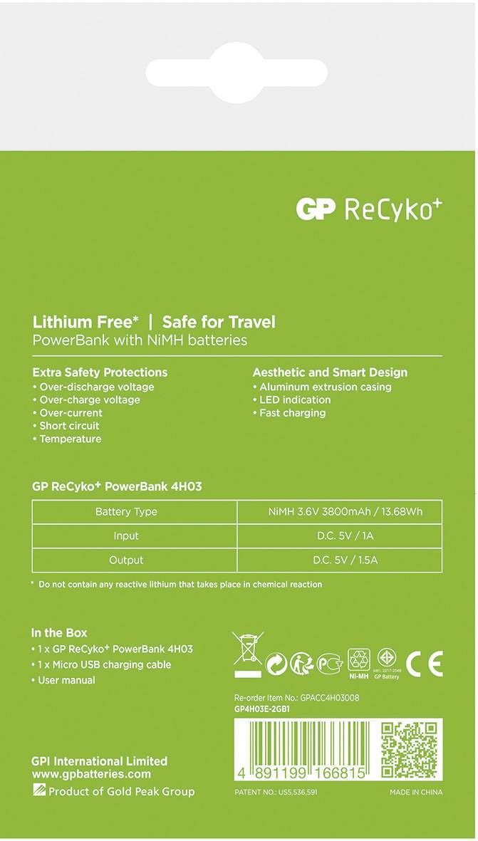 GP Travo Safe 4H03 Power bank 3800 mAh NiMH Anthracite-24