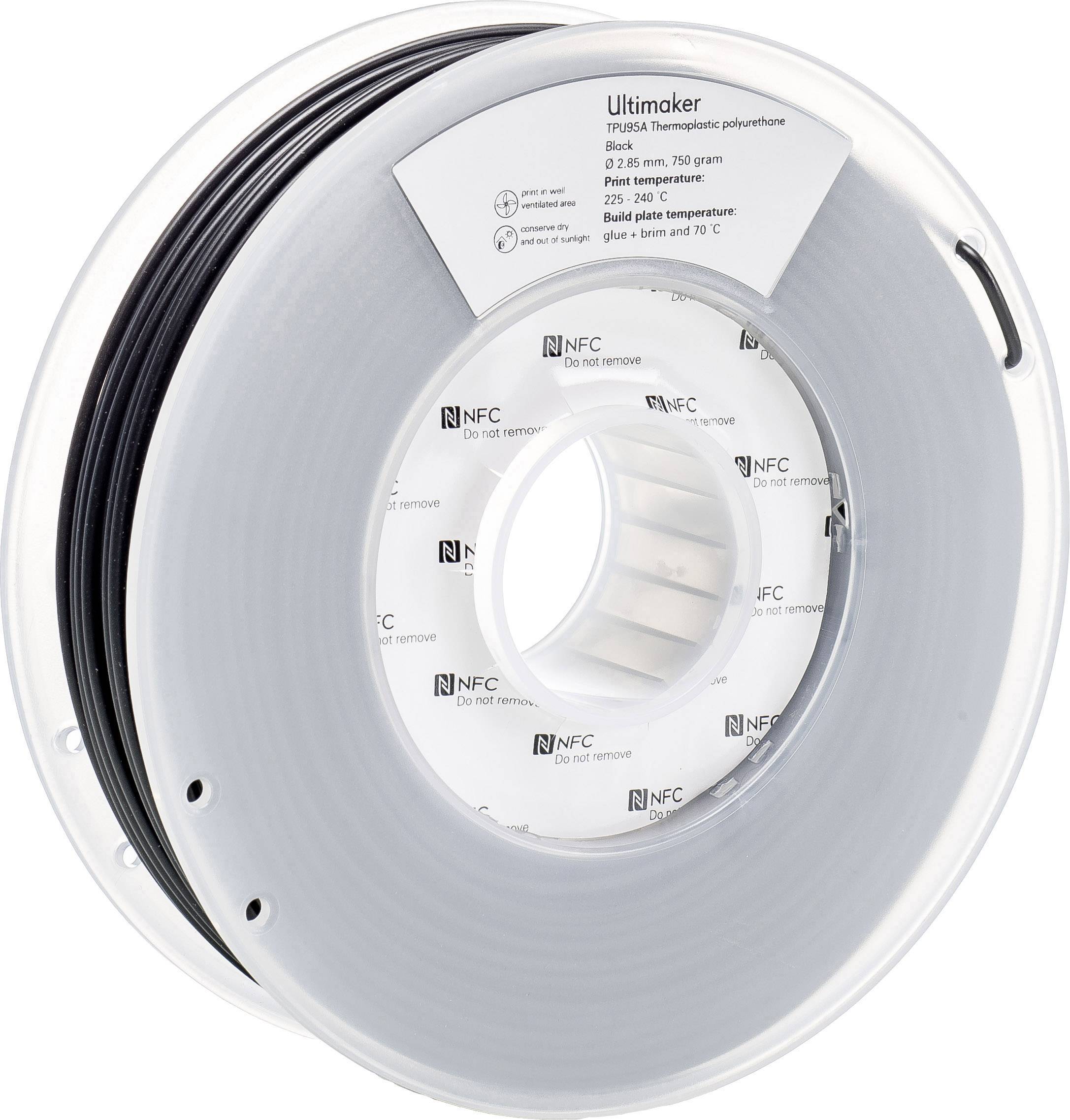 UltiMaker TPU - M0369 Black 750 - 215194 1756 Filament TPU Semi-flexible 2.85 mm 750 g Black 1 pc(s)-2