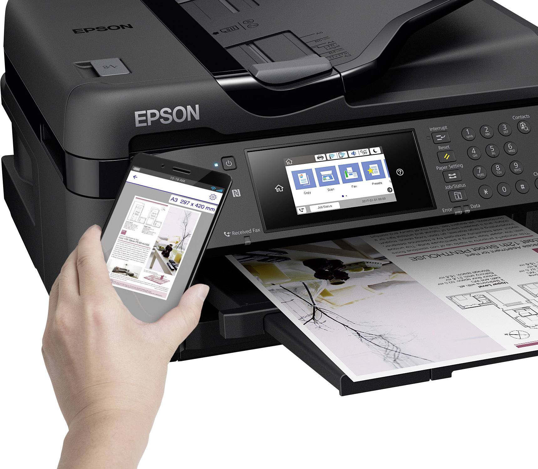 Epson Workforce Wf 7710dwf Colour Inkjet Multifunction Printer A3 Printer Scanner Copi 8061