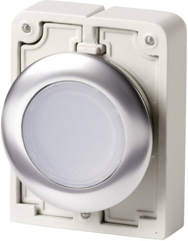 Eaton 182925 M30C-FDL-W Pushbutton planar, round, chrome-plated Button White 1 pc(s) Piece