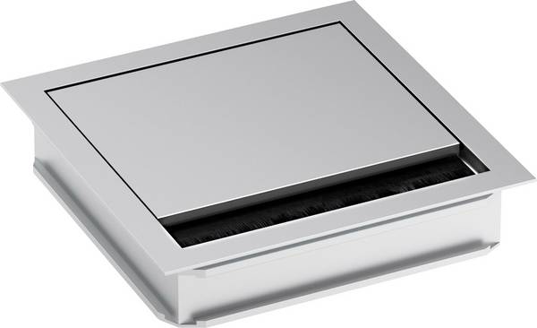 Bachmann 930.310 Cable grommet square Terminal Ø (max.) 5 mm Aluminium Silver (matt, anodised) 1 pc(s)
