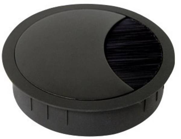 Bachmann 930.302 Cable grommet circular Mounting hole diameter 80 mm Zinc (die-cast) Black 1 pc(s)