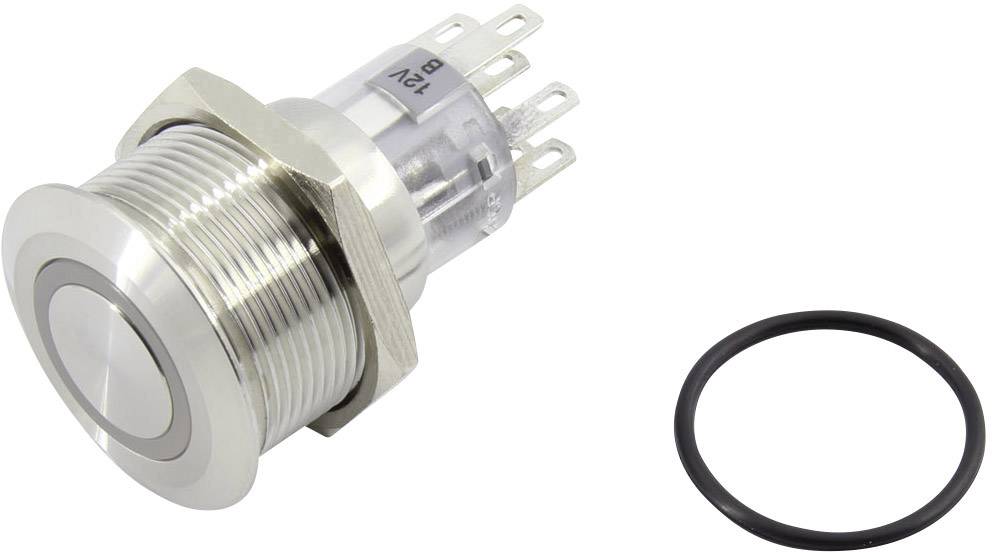 TRU COMPONENTS 1602473 TC-GQ22-A-22E/W/12V/S203 Pushbutton 250 V 5 A 2 x Off/(On) momentary White IP65 1 pc(s)