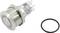 Metal switch with six terminals and black seal. Suitable for electronic applications.<br><br>Note: The translation is already in British English and does not require significant modification.