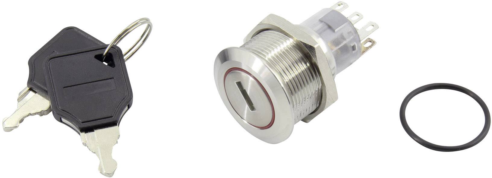 TRU COMPONENTS 1602520 TC-GQ22-A-22Y/31/S203 Key switch 250 V 5 A 2 x Off/On/On 2 x 45 ° IP40 1 pc(s)