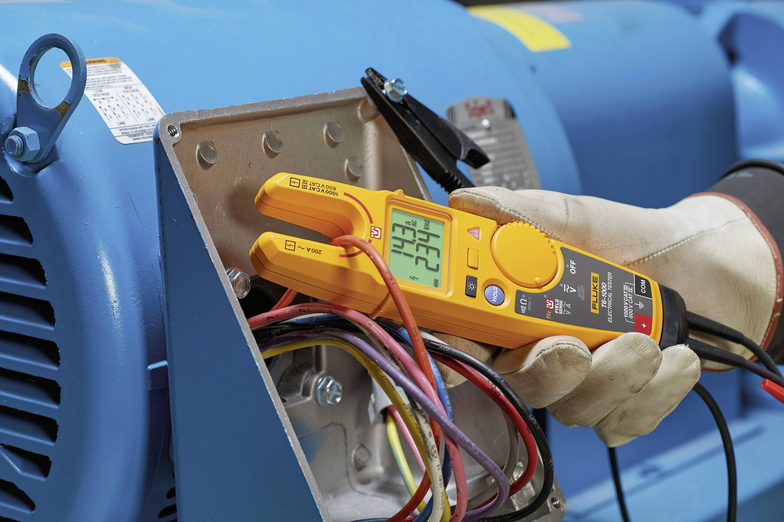 Fluke T6-1000/EU Handheld multimeter, Electrical tester Digital CAT III 1000 V, CAT IV 600 V Display (counts): 2000-6