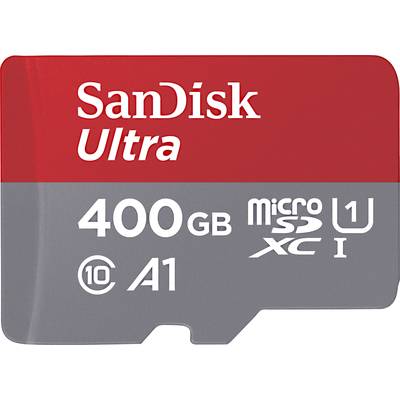 SanDisk Ultra® microSDXC card  400 GB Class 10, UHS-I A1 rating, incl. Android software, incl. SD adapter