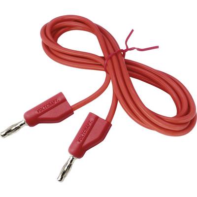 Red connecting cable with crocodile clips at both ends, tied together.