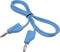 Blue cable with two banana plugs, used for electrical connections and measurements.