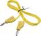 Yellow cable with two plugs at the ends, on which 'Voltcraft' is written.